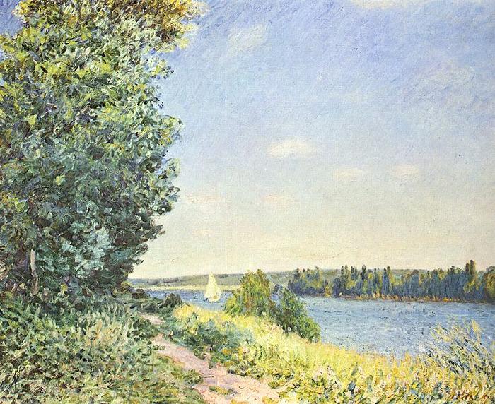 Alfred Sisley abends bei Sahurs oil painting image